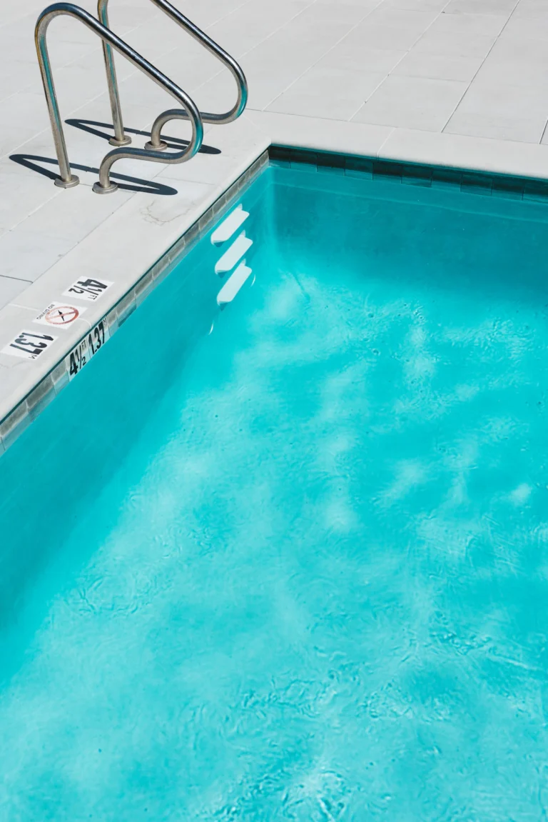 Clean well-maintained pool showing signs of proper pool service