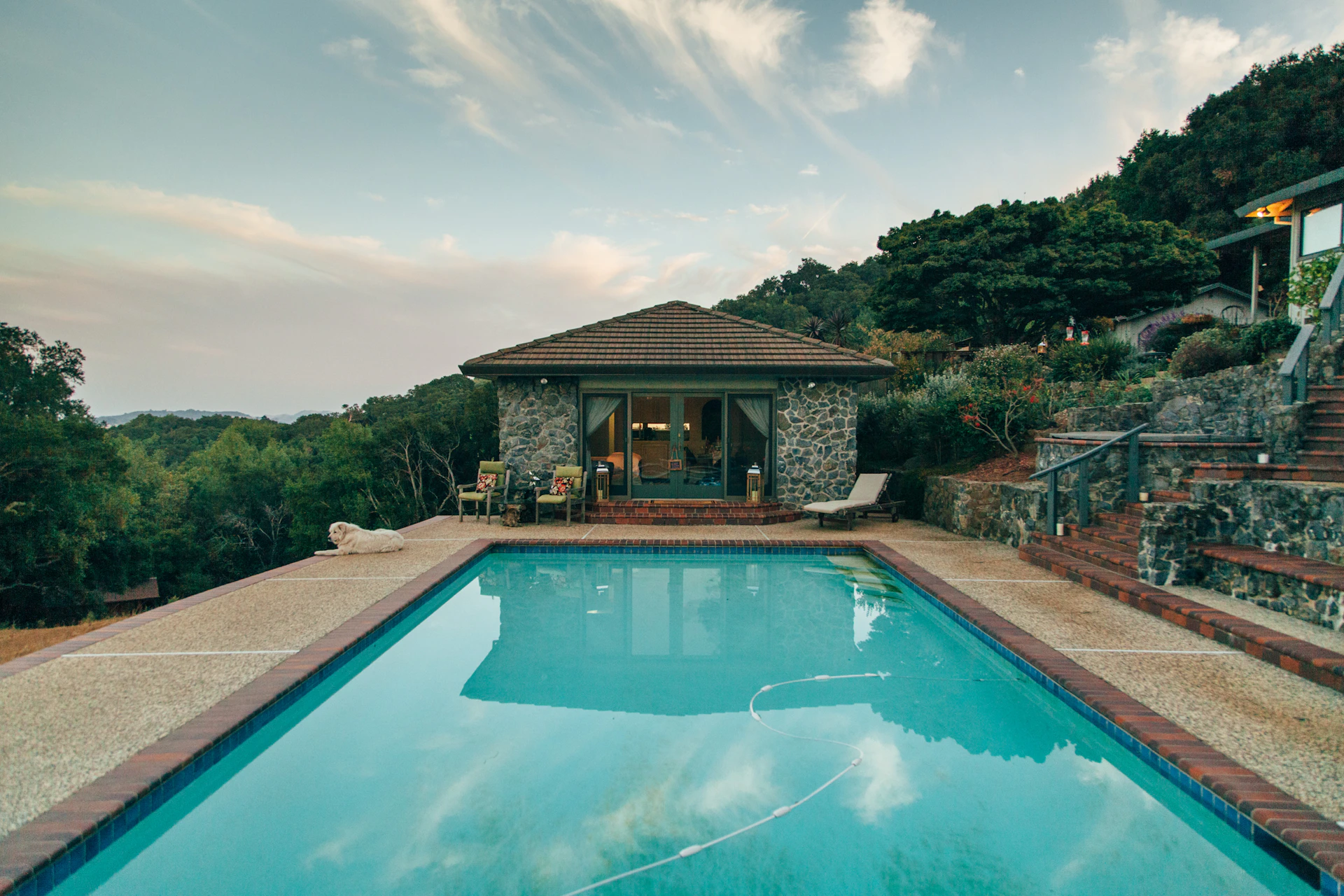 Hill Country backyard pool near Canyon Lake, TX